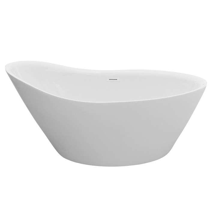 Genesis Freestanding Single Ended Luxury Slipper Bath & Chrome Integrated Waste - 1500mm(l) x 720mm(w) x 720mm(h)