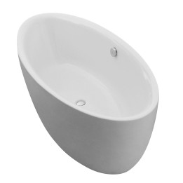 Topaz Freestanding  Double Ended Luxury Bath & Chrome Integrated Waste  - 1800mm(l) x 800mm(w) x 580mm(h)