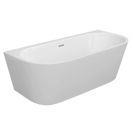 Ioniq Freestanding Doubled Ended Back to Wall Luxury Bath & Chrome Integrated Waste - 1500mm(l) x 750mm(w) x 570mm(h)