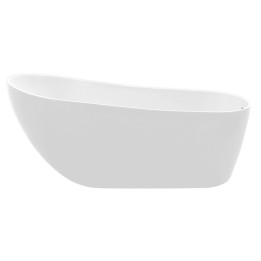 Stelvio Freestanding Single Ended Luxury Slipper Bath & Chrome Integrated Waste - 1500mm(l) x 700mm(w) x 720mm(h)