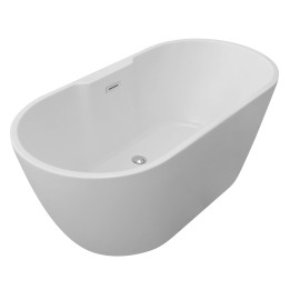 Centura Freestanding Double Ended Luxury Bath & Chrome Integrated Waste - 1550mm(l) x 745mm(w) x 580mm(h)