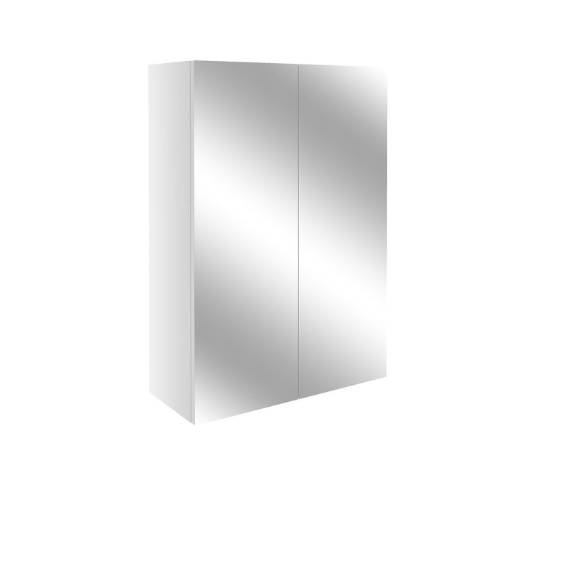 Tokyo 500mm(w) Mirrored Bathroom Cabinet - White Gloss