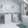Kyoto 550mm(w) Floor Standing WC Toilet Unit - White Gloss