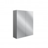 Kobe 600mm(w) 2 Door Mirrored Wall Unit - Grey Ash