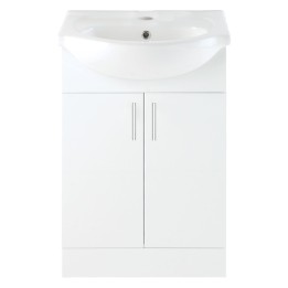 Kanazawa 650mm(w) Basin Unit & Basin - White Gloss
