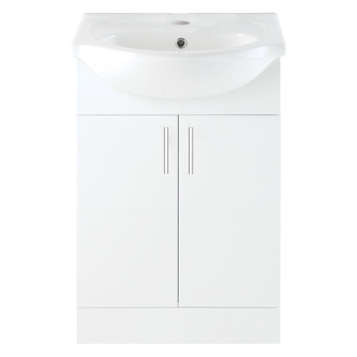 Kanazawa 650mm(w) Basin Unit & Basin - White Gloss