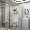 Naha 500mm(w) Floor Standing WC Toilet Unit - Grey Gloss