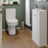 Naha 510mm(w) Floor Standing 2 Door Basin Unit With Basin - White Gloss