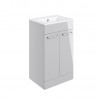 Naha 510mm(w) Floor Standing 2 Door Basin Unit With Basin - Grey Gloss