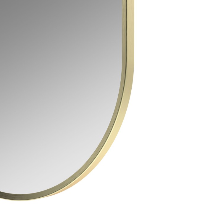 Virginia Brushed Brass 400mm(w) x 800mm(h) Oblong Mirror