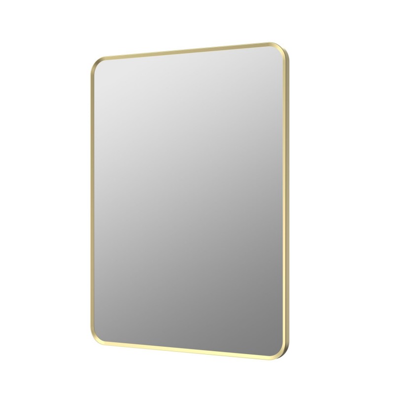 Virginia 600mm(w) x 800mm(h) Rectangle Mirror - Brushed Brass