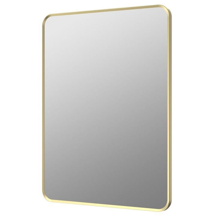 Virginia Brushed Brass 600mm(w) x 800mm(h) Rectangle Mirror (Rotatable)