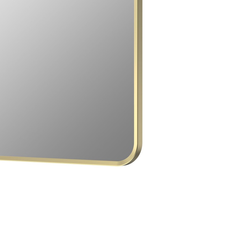 Virginia 600mm(w) x 800mm(h) Rectangle Mirror - Brushed Brass