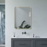Virginia 600mm(w) x 800mm(h) Rectangle Mirror - Brushed Brass