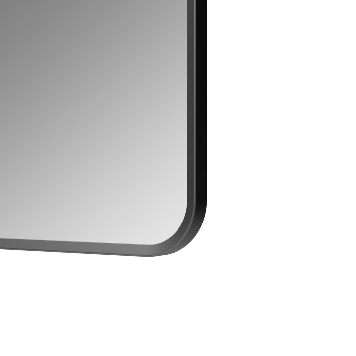 Virginia Matt Black 600mm(w) x 800mm(h) Rectangle Mirror (Rotatable)