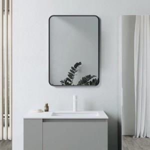 Virginia 600mm(w) x 800mm(h) Rectangle Mirror - Matt Black