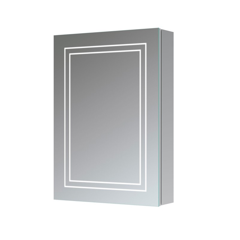 California 500mm(w) 1 Door Front-Lit LED Mirror Cabinet