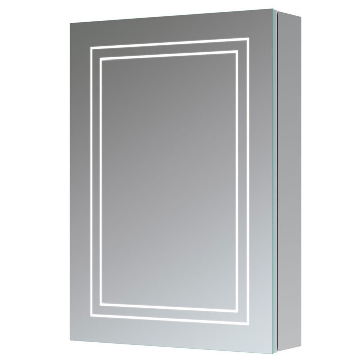 California 500mm(w) 1 Door Front-Lit LED Mirror Cabinet