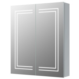 California 600mm(w) 2 Door Front-Lit LED Mirror Cabinet