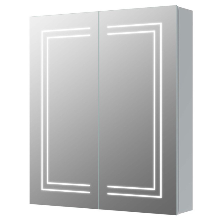 California 600mm(w) 2 Door Front-Lit LED Mirror Cabinet
