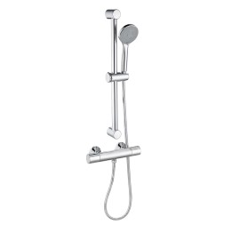 Ronda Chrome Cool-Touch Round Thermostatic Bar Shower Mixer