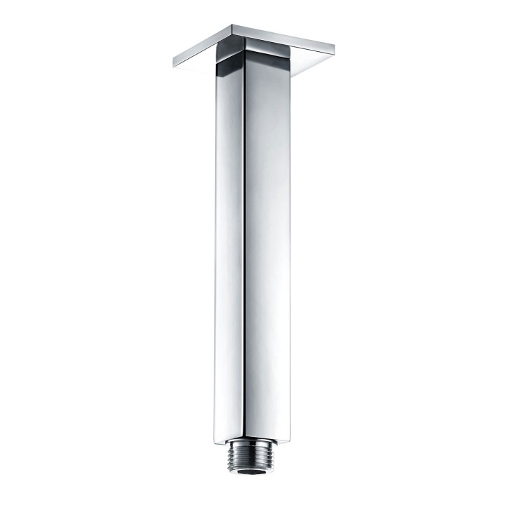 Chrome Square Ceiling Mounted Shower Head Arm - 180mm (h)
