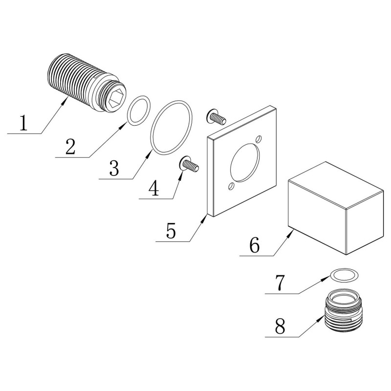 Chrome Wall Outlet Elbow - Square