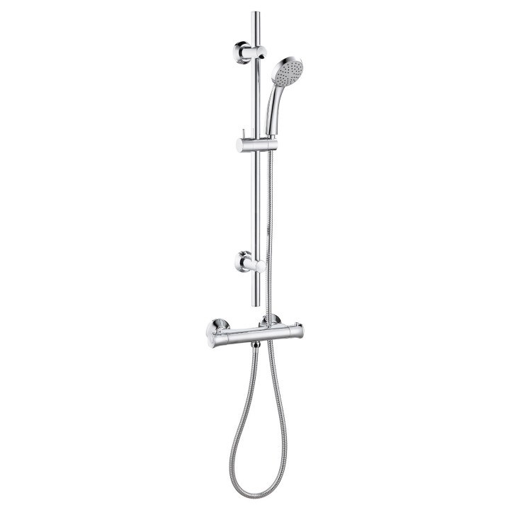 Vigo Chrome Round Thermostatic Bar Shower Mixer