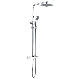 Square Thermostatic Bar Mixer With Riser & Overhead Kit