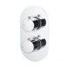 Seville Thermostatic Twin Shower Valve - Two Outlet