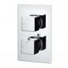 Murcia Thermostatic Twin Shower Valve - Single Outlet