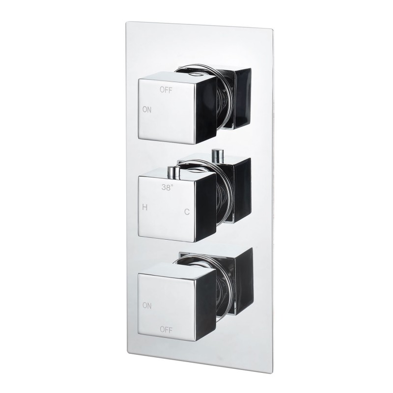 Murcia Thermostatic Triple Shower Valve - Two Outlet