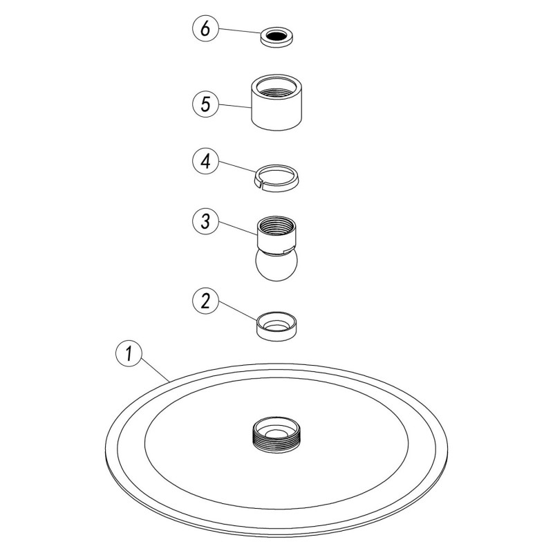 Ultra Slim Round 200mm Showerhead - Stainless Steel