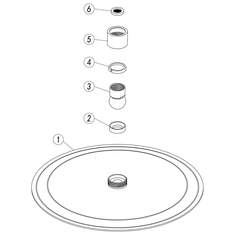 Ultra Slim Round 250mm Showerhead - Stainless Steel