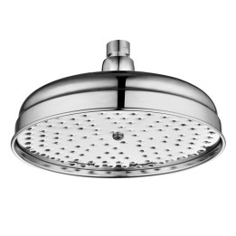 Toledo Chrome Round Fixed Traditional Rainfall Shower Head - 200mm