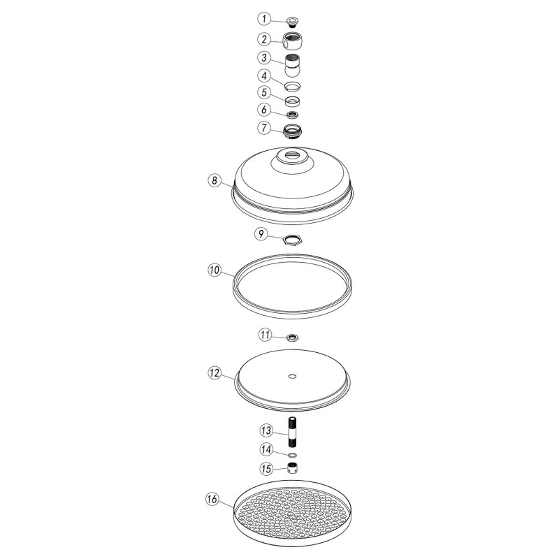 Toledo Traditional 200mm Round Shower Head - Chrome