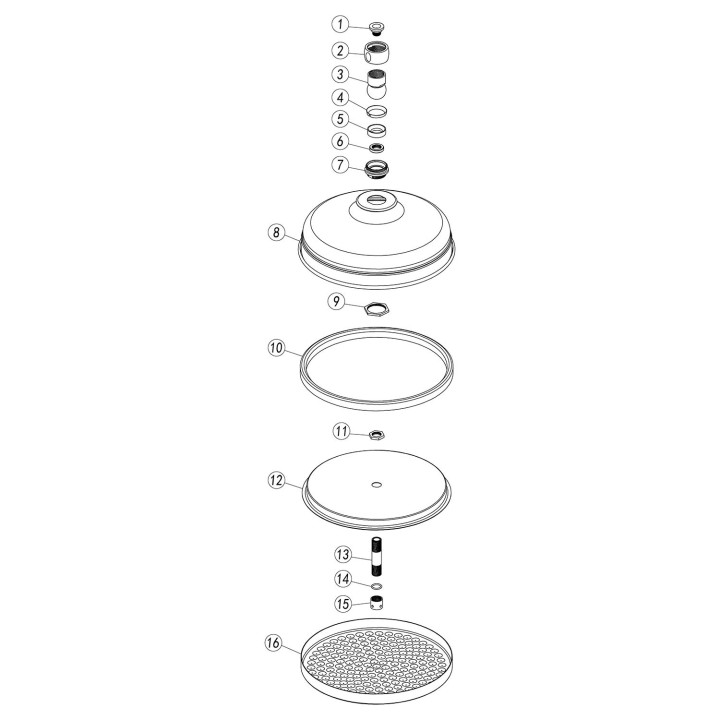 Toledo Chrome Round Fixed Traditional Rainfall Shower Head - 200mm
