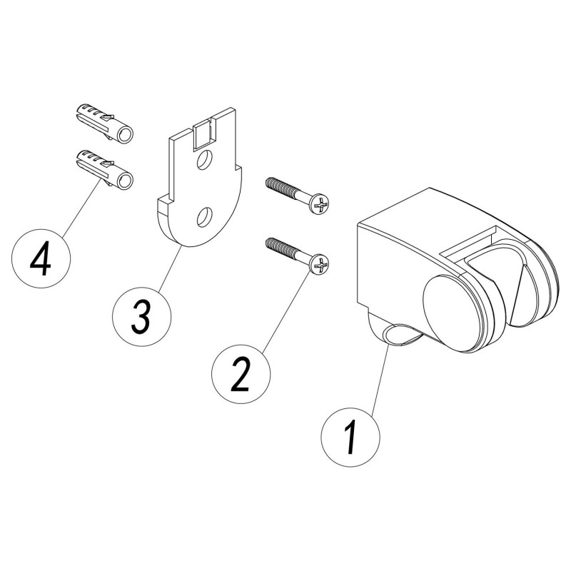 Round Wall Bracket - Chrome