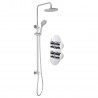 Seville Shower Pack Two - Twin Two Outlet With Riser & Overhead Kit