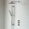Murcia Shower Pack Three - Triple Two Outlet With Riser & Overhead Kit