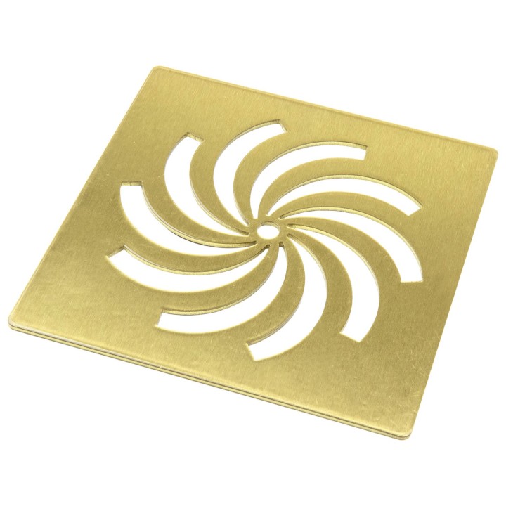 Brushed Brass Ultra-Slim Shower Tray Waste Cover