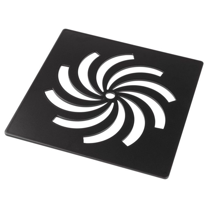 Matt Black Ultra-Slim Shower Tray Waste Cover