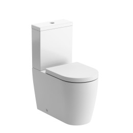 Milan Rimless Closed Coupled Flush to Wall Toilet & Soft Close Seat