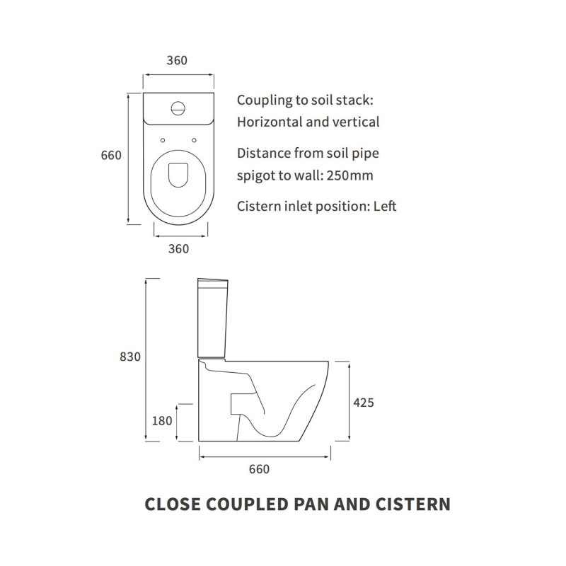 Milan Closed Coupled WC & Soft Close Seat