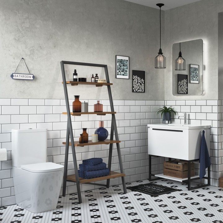 Messina Rimless Comfort Height Close Coupled Compact Short Projection Flush to Wall Toilet & Seat
