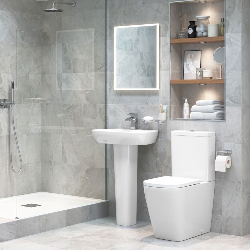 Messina Rimless Wall Hung WC & Soft Close Seat