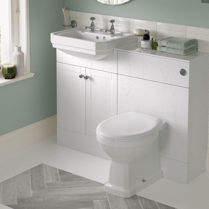 Bari Traditional Back to Wall Toilet & Standard Soft Close Seat