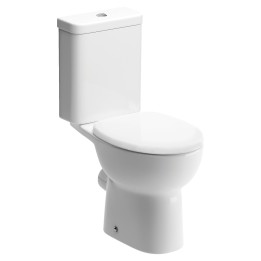 Varese Closed Coupled Open Back Toilet & Soft Close Seat