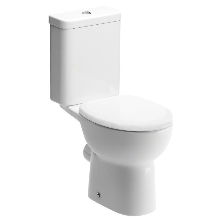 Varese Closed Coupled Open Back Toilet & Soft Close Seat