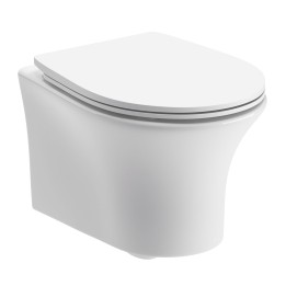 Salerno Rimless Wall Hung Toilet & Slimline Soft Close Seat